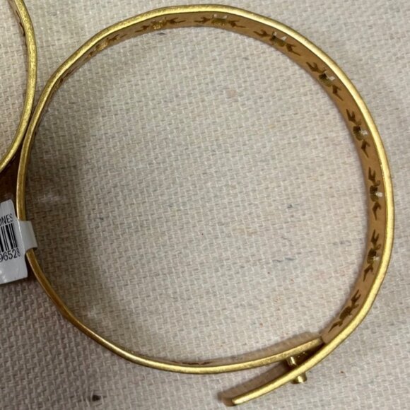 NWOT MADEWELL Eye Cut Out Tracecraft Bangle Bracelet Gold Plated Brass Sun Boho - Picture 3 of 3